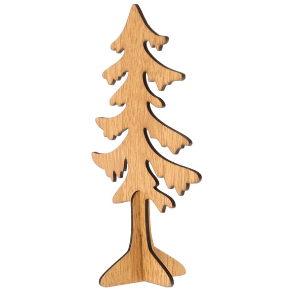 Homoyoyo Tabletop Wooden Xmas Tree Chocolate for Christmas Party Decor