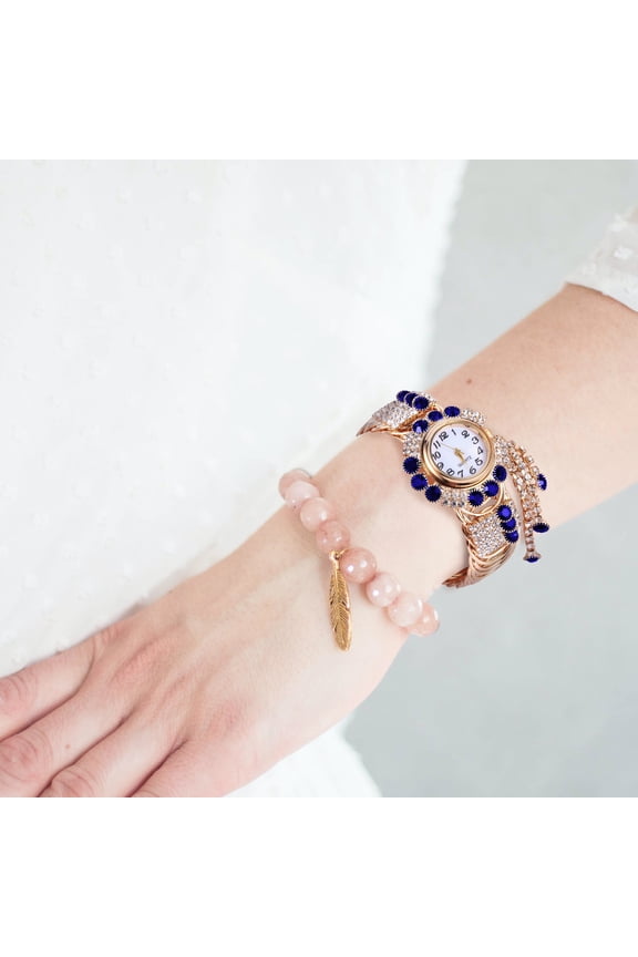 Womens Bracelet Watch Set, Alloy Fashion Stylish Timepiece for Daily Wear and Casual Outfits