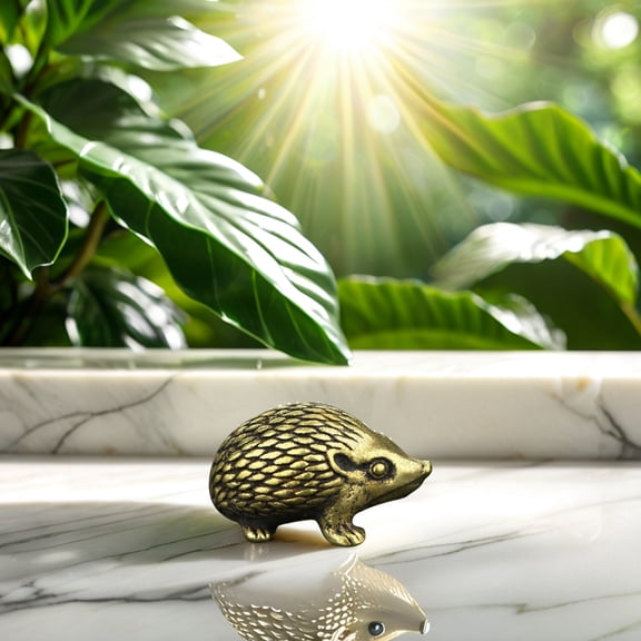 Homoyoyo 1pc Retro Hedgehog Decor Round Cut Surface Ornament for Desk Decor