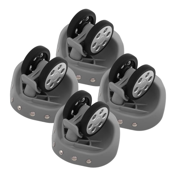 Homoyoyo Travel Suitcase Caster Wheels 2Pairs Grey ABS Silent Durable Easy Install