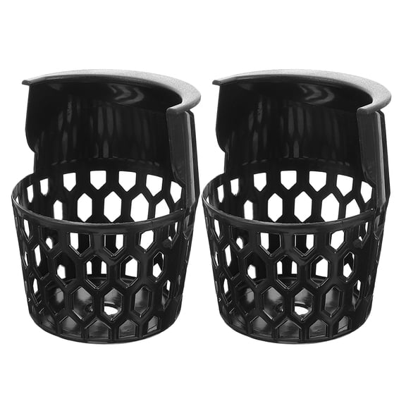 Homoyoyo Black Plastic Pool Table Storage Basket 2-Pack for Room Organization