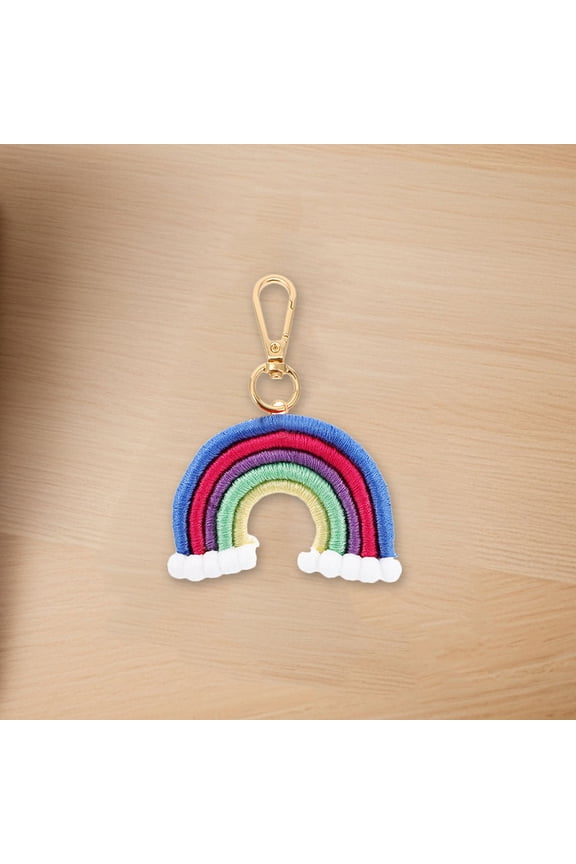 Multi Cotton Rope Keychain Set 2 Pcs Stylish Bag Charm Accessories