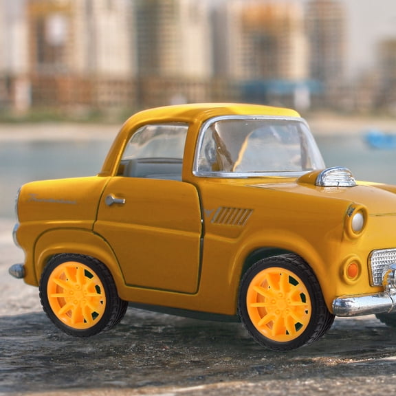 Homoyoyo 20Pcs DIY Toy Car Wheels for Kids Hands-On Play, Round Yellow Rubber Wheels with 2mm Center Hole