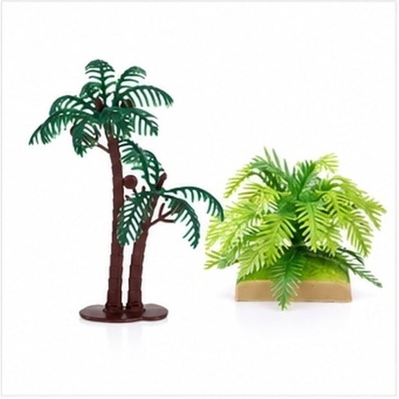 Homoyoyo Fade-Resistant Plastic Palm Trees for Scene Decoration and Layout, 20 Pieces Set