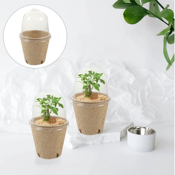 Homoyoyo 20Pcs Nursery Pots with Lids, Paper Planting Containers for and Small Plants, 3.14x3.14x3.14in
