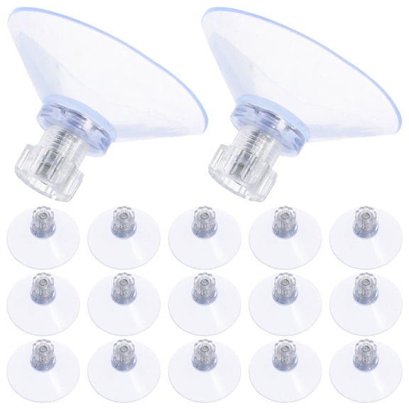 Homoyoyo Clear PVC Screw Cups with Stainless Steel Hooks for Attachment, 20 Pieces, and Strong Hold