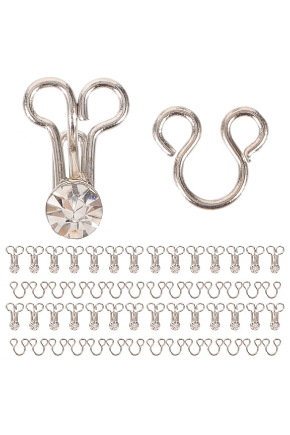 Metal Sewing Hooks for Clothes and Lingerie Bras, 20 Pieces Replacement Accessories for Sewing and Crafting