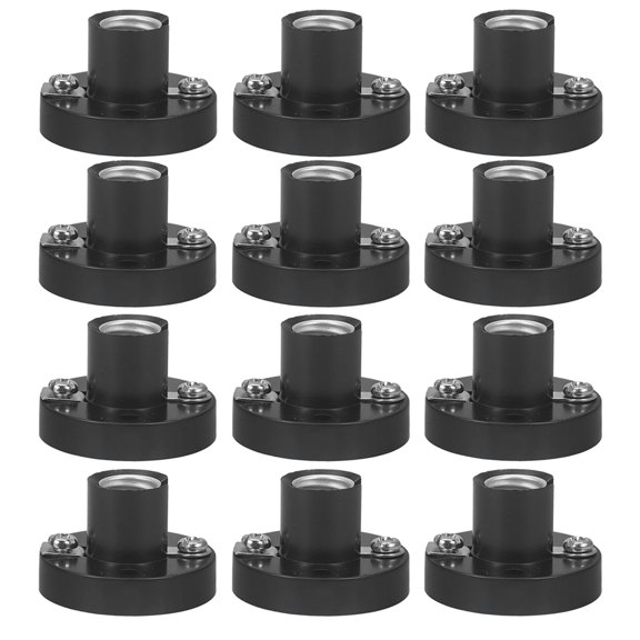 Homoyoyo Bulb Socket Holder Screw Fitting Plastic Black for Home Electrical Tests