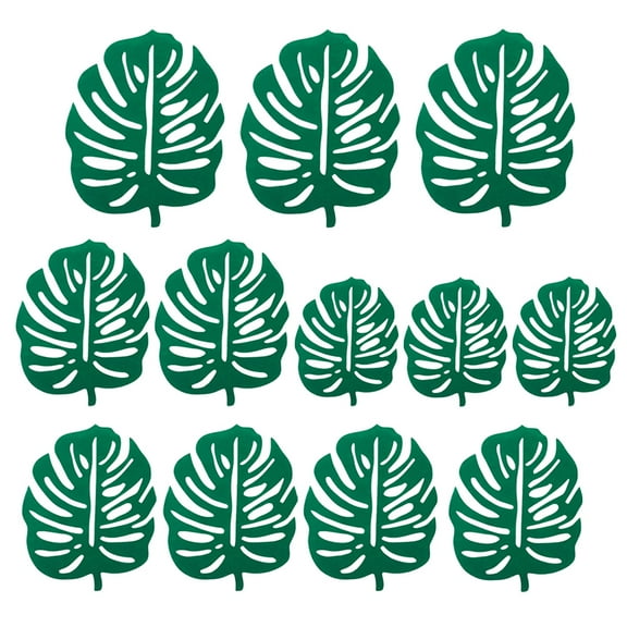 Homoyoyo 24Pcs Monstera Leaf Felt and Insulated Set for Home Kitchen Table Decoration