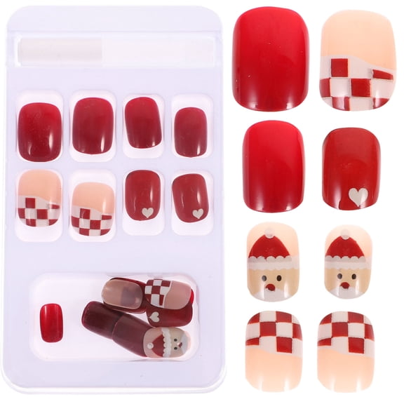Homoyoyo Red False Nails 24Pcs, and Creative Nail Tips, Odor-Free, Perfect Fit for Natural Nails, Easy to Apply