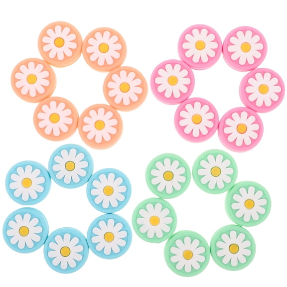 Homoyoyo 24 Pieces Silicone Joystick Caps Protective Covers for Gaming Controllers Quick Replacement