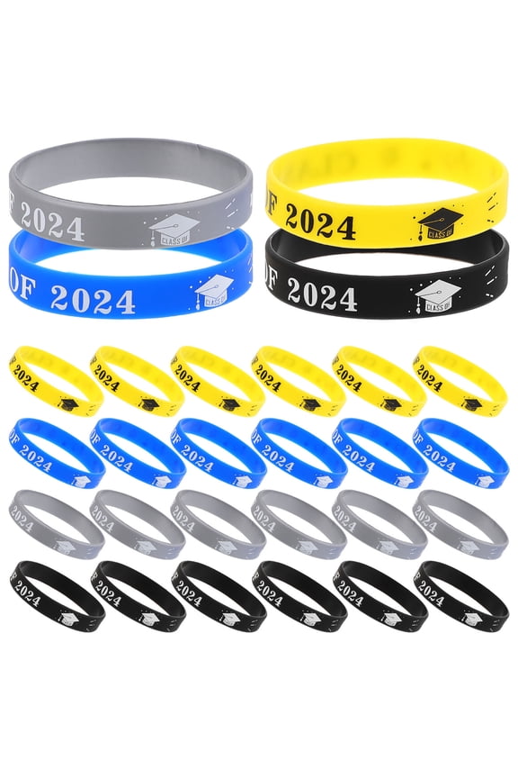 Graduation Theme Bracelet Class of 20 Comfortable Durable Silicone