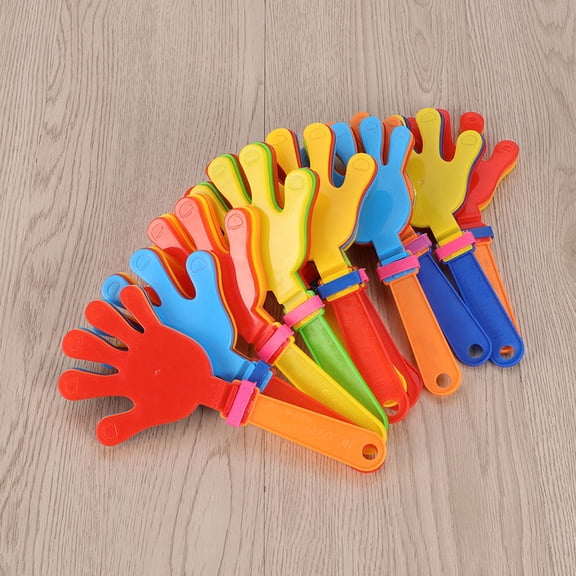 Homoyoyo Assorted Color Reusable Plastic Hand Clappers Party Noisemakers for Cheer and Celebration