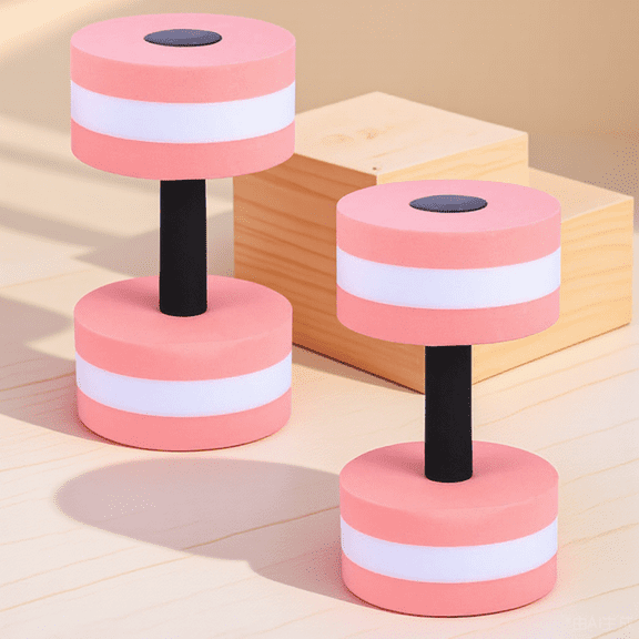 Homoyoyo 2PCS Aquatic Exercise Equipment EVA Foam Hand Weights For Adults Pink