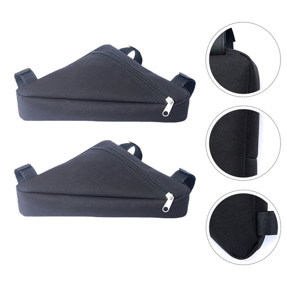 Homoyoyo 2-Pack Black Cycling Triangle Bag Water-Resistant Bike Frame Pouch for Secure Storage and Easy Access