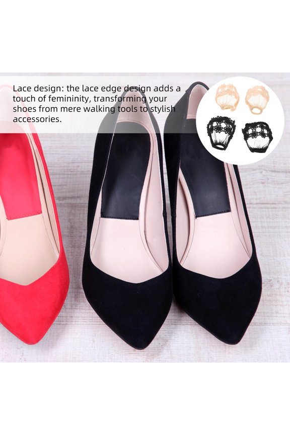 2Pairs Lace High Heel Shoe Straps Adjustable Antislip Ribbon Bands for Secure Comfortable Fit