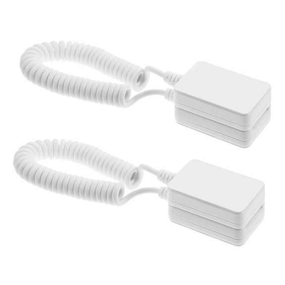 Homoyoyo 2Pcs Adhesive Hook Remote Leash White Stretchable Design Retractable Anti Lost Cable for Remote