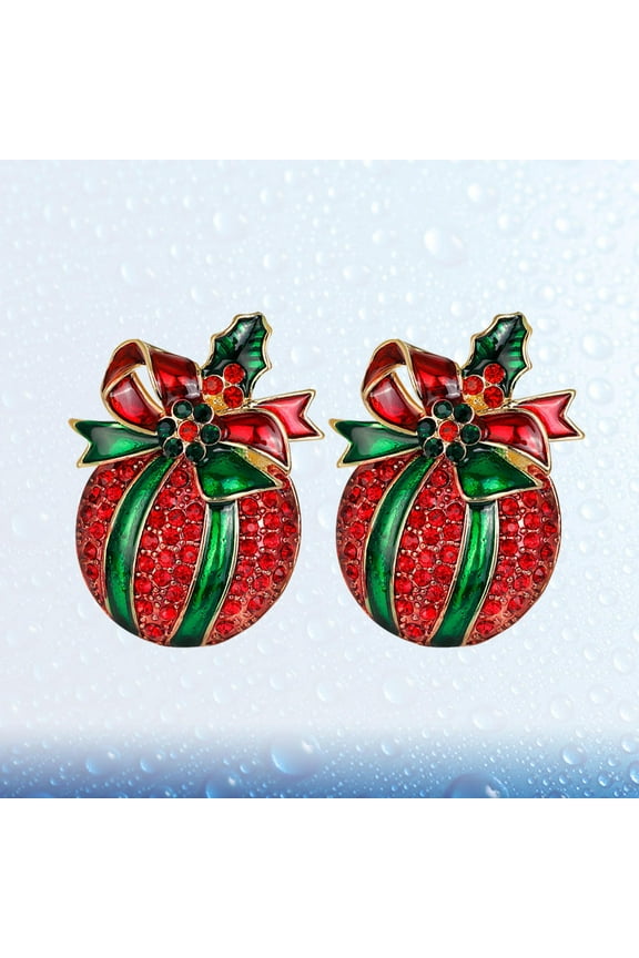 Set of 2 Christmas Alloy Brooches, Creative Holiday-Themed Elegant Pins for Festive Outfits and Gifts