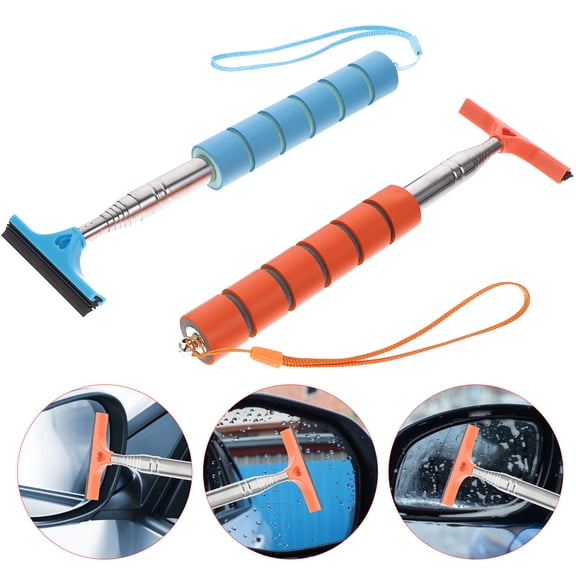 Homoyoyo Retractable Car Window Squeegee Cleaner Tool with Easy Storage, 2 Pieces for Home and