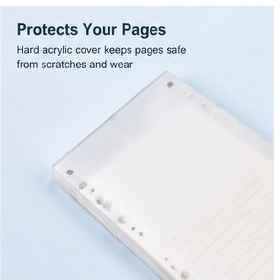 Note Cover Making Homoyoyo 2Pcs Clear White Acrylic Planner Binder Cover with Scratch ...