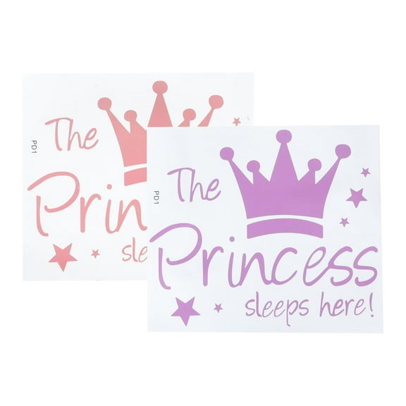 Homoyoyo 2Pcs Crown Wall Decals DIY Plastic Assorted Color Removable Wall Stickers for Indoor Decoration