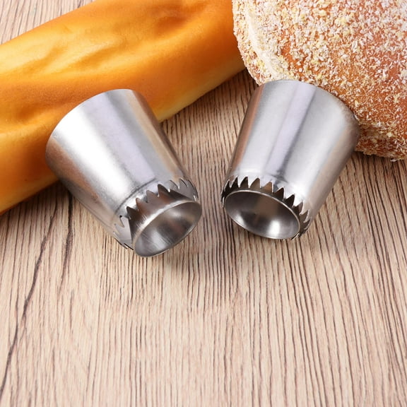Homoyoyo 2-Piece Icing Nozzles Set for Cake Decorating Reusable Piping Tips for Cream and Frosting