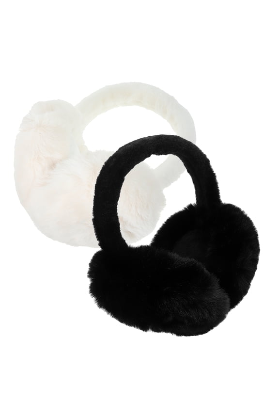 2-Pack Women's Plush Earmuffs Soft Warm Ear for Cold Weather Outdoor Activities