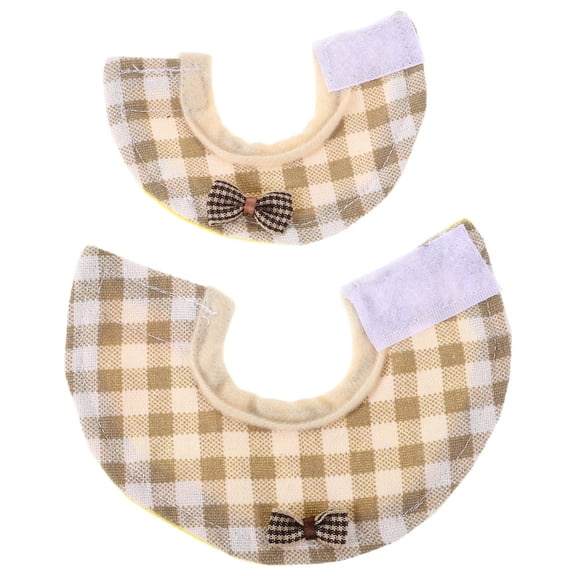 Homoyoyo Pet Protective Collar for Parrot Budgie, Beige Cloth Self-Injury Prevention, 2 Pieces