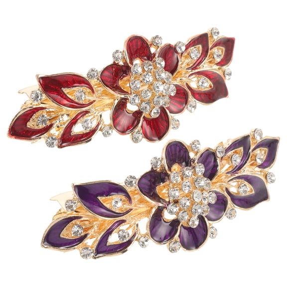 Homoyoyo Vintage Alloy Hairpins Clips for Thin to Medium Hair, Assorted Colors, 2 Pieces, Stylish and Hair Accessories