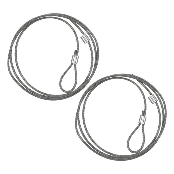 Homoyoyo Heavy Duty Basketball Net Rope Grey Steel Wire for Sports 2Pcs