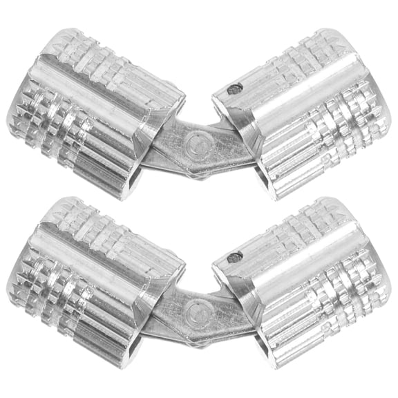 Homoyoyo 2Pcs Silver Brass Barrel Concealed Hinges Smooth Silent Operation for Cabinet Doors