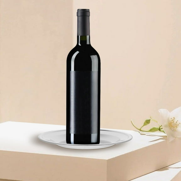 Homoyoyo Silver Stainless Steel Wine Coaster for Home Non-Slip Heat Insulation 2Pcs