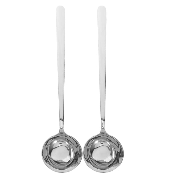 Homoyoyo 2-Pack Large Round Spoon Set, Anti-Rust 316 Stainless Steel, Kitchen Utensils for Cooking and Serving