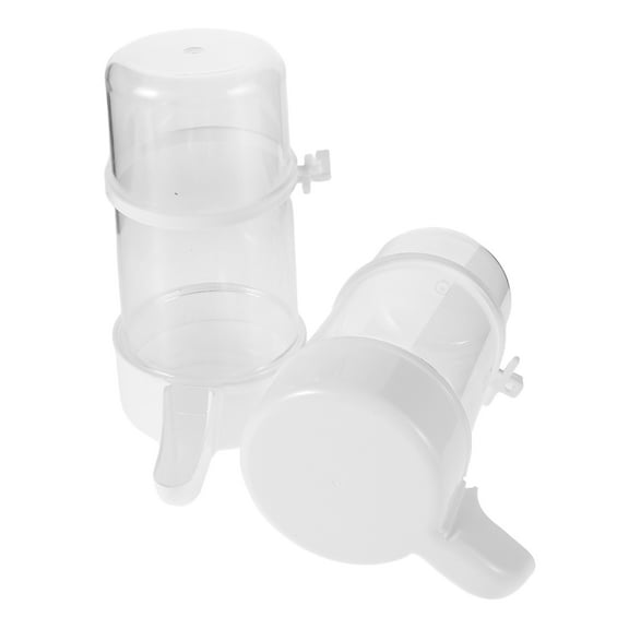 Homoyoyo 2-Pack Lightweight White Chicken Water Trough with Automatic Water Control System for Poultry