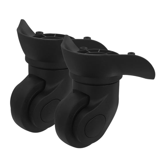 Homoyoyo Black Universal Suitcase Wheels Durable Quiet Operation for Outdoor 2Pcs