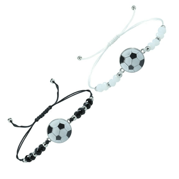 Homoyoyo 2-Pack Adjustable Sports Fan Bracelets in Assorted Colors, Boys' Christmas Fan Gear Accessories