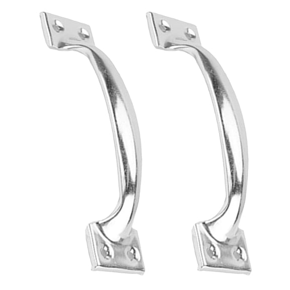 Homoyoyo Durable Silver Door Handles, Comfortable Grip, Suitable for Home, 2Pcs