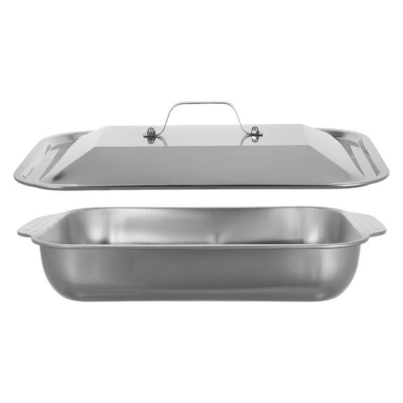 Homoyoyo Stainless Steel Fish Baking Plate with Deep Design, Fish Grill Pan, 1 Set for Oven and BBQ