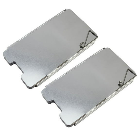 Homoyoyo Aluminum Alloy Stove Wind Screens for Camping Outdoor Use, 2 Pieces Portable Stove Windscreens for Campers