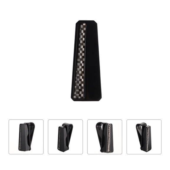 Homoyoyo 2pcs Car Visor Glasses Clip Black Plastic Holder for Cards and Tickets