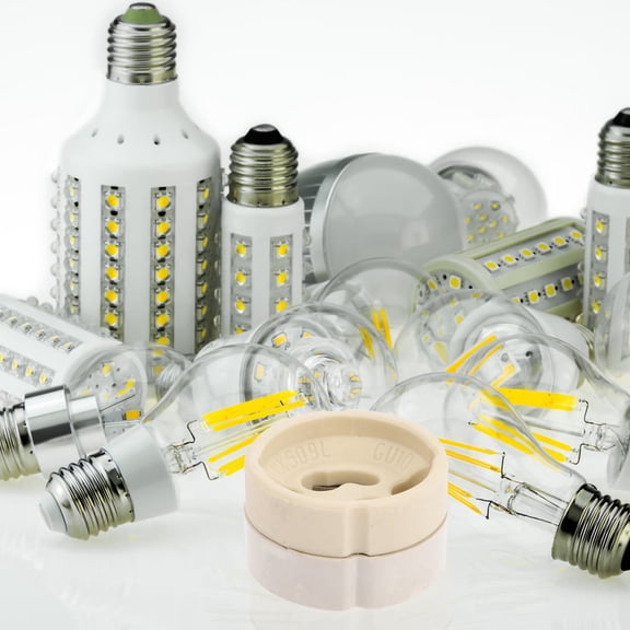 Homoyoyo 2-Pack Ceramic Light Socket for Chandelier and Wall Lamp, Replacement Parts for Lighting Fixtures