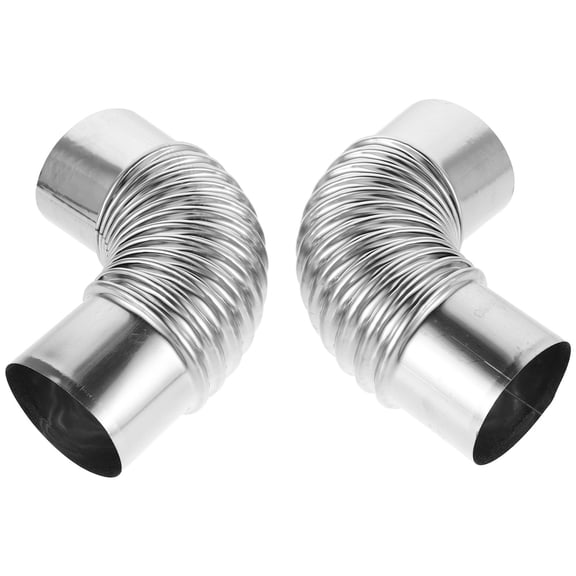 Homoyoyo 2-Pack Stainless Steel 90 Degree Elbow for Water Heater Exhaust Vent Pipe Connector