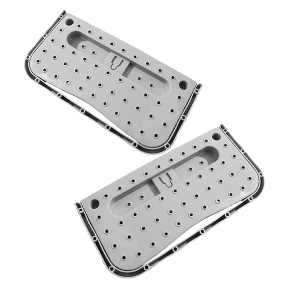 Homoyoyo Wall Mounted Slippers Rack Grey, Compact 2-Piece Organizer Set, PP Material, No Drill Installation, Easy Setup