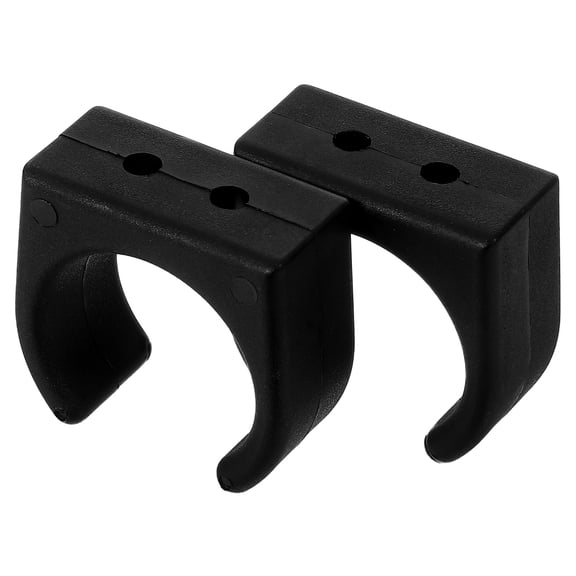 Homoyoyo 2-Pack Black Nylon Rope Line Clamps Marine Boat Cleats for Secure Pipe and Cable Stability