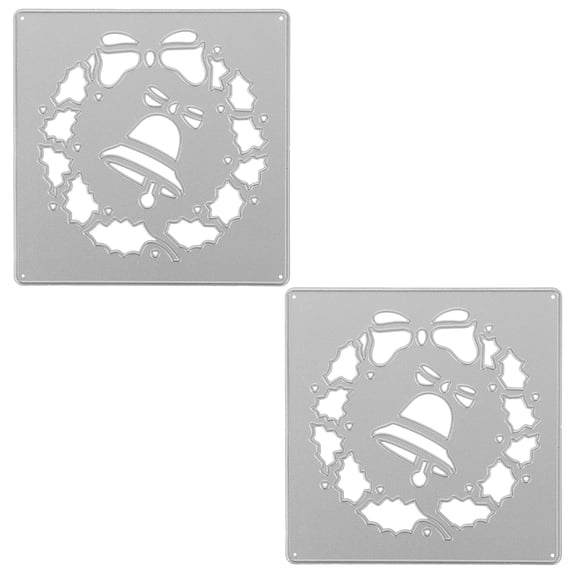 Homoyoyo 2-Pack Carbon Steel Metal Die Cuts for Crafts, Christmas Scrapbooking, Paper Crafting and Projects