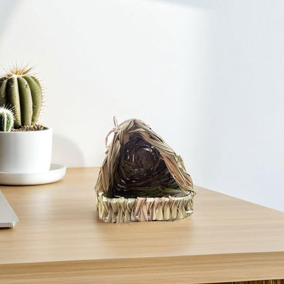 Homoyoyo Set of 2 Natural Woven Nesting Boxes Breeding for Cockatiels, Lovebirds, Finches - Easy to Use Bird