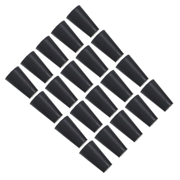Homoyoyo 30 Pcs Black Rubber Set, Conical Lab Plugs for Test Tubes, Flasks, Bottles, Laboratory Sealing Supplies