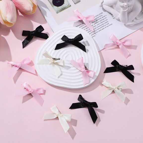 Homoyoyo 30Pcs Small Hair Bows Assorted Color Cute Bow Accessories for Hair Styling