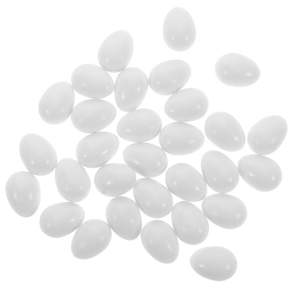 Homoyoyo 30pcs Craft Eggs Oval Fake Eggs for Hatching Process and Bird Breeders