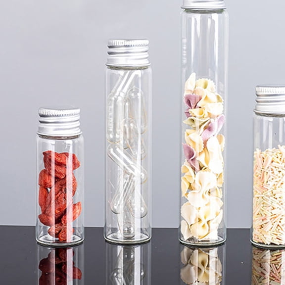 Homoyoyo Clear Plastic Storage Tubes with Leak-Proof Screw Caps, 36 Pieces for Candy, Bath Salts, Crafts, and Small Item Storage